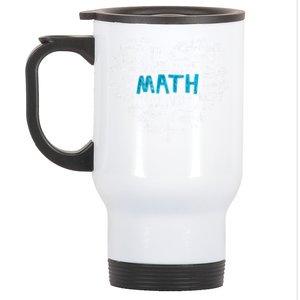 Math Lover Heart Mathematics Geek Gift Teacher Stainless Steel Travel Mug