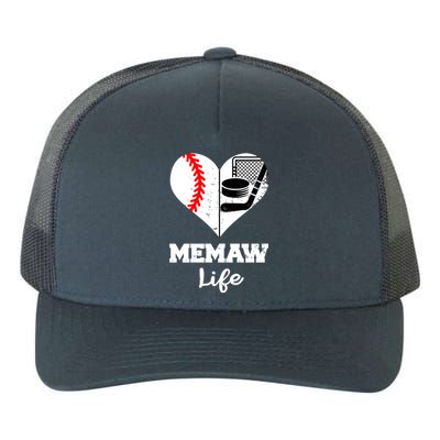 Memaw Life Heart Funny Baseball Hockey Memaw Gift Yupoong Adult 5-Panel Trucker Hat