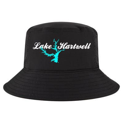 Minimalist Lake Hartwell Georgia South Carolina Cool Comfort Performance Bucket Hat