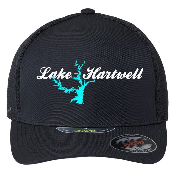 Minimalist Lake Hartwell Georgia South Carolina Flexfit Unipanel Trucker Cap