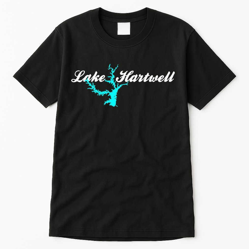 Minimalist Lake Hartwell Georgia South Carolina Tall T-Shirt