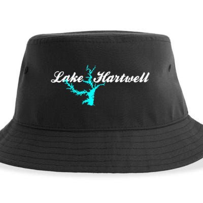 Minimalist Lake Hartwell Georgia South Carolina Sustainable Bucket Hat