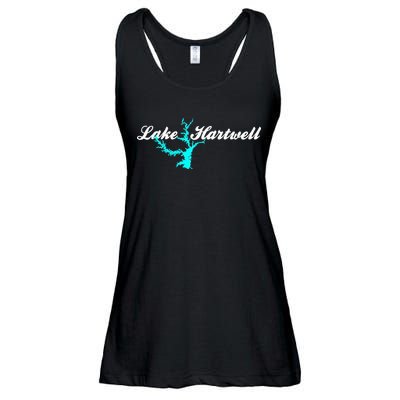 Minimalist Lake Hartwell Georgia South Carolina Ladies Essential Flowy Tank
