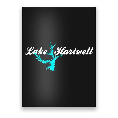 Minimalist Lake Hartwell Georgia South Carolina Poster