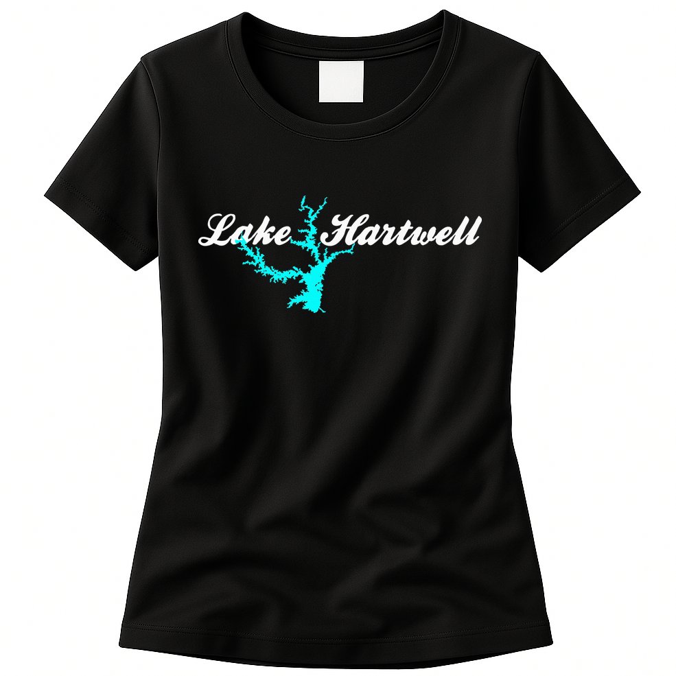 Minimalist Lake Hartwell Georgia South Carolina Womens T-Shirt