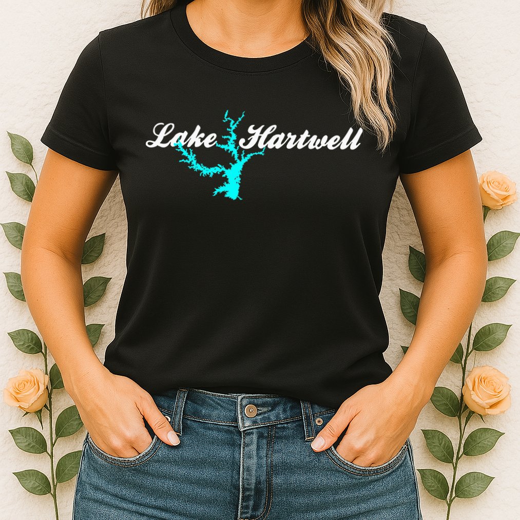 Minimalist Lake Hartwell Georgia South Carolina Womens T-Shirt