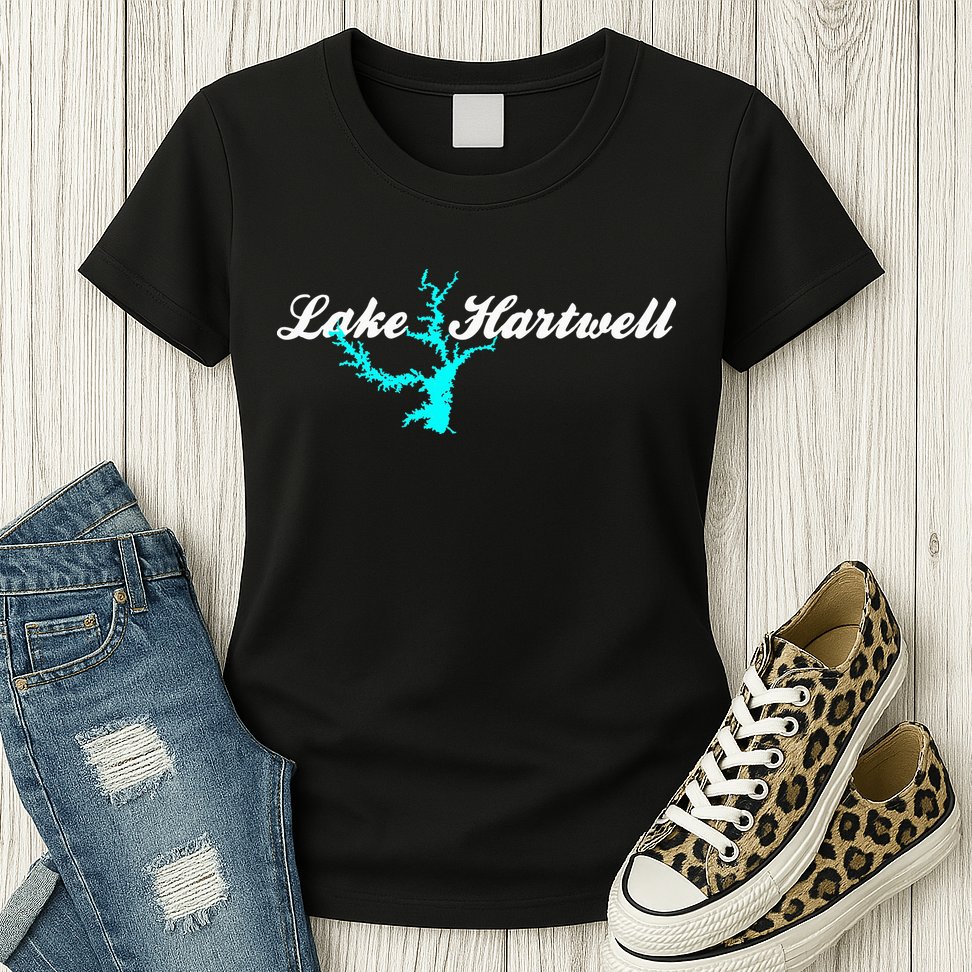 Minimalist Lake Hartwell Georgia South Carolina Womens T-Shirt