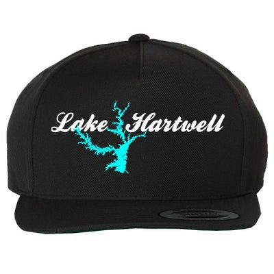 Minimalist Lake Hartwell Georgia South Carolina Wool Snapback Cap