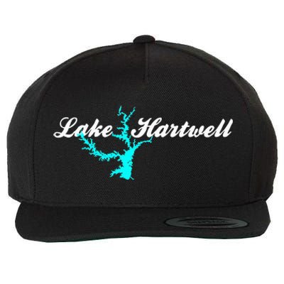 Minimalist Lake Hartwell Georgia South Carolina Wool Snapback Cap