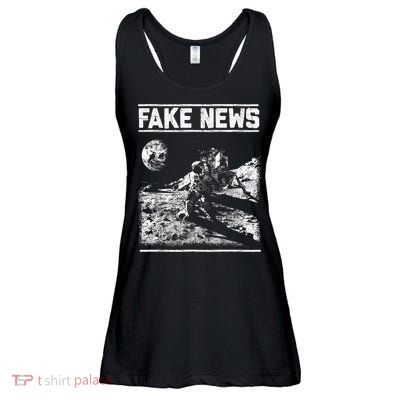 Moon Landing Hoax Apollo 11 1969 Conspiracy Theory Fake News Ladies Essential Flowy Tank