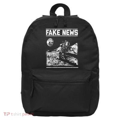 Moon Landing Hoax Apollo 11 1969 Conspiracy Theory Fake News 16 in Basic Backpack
