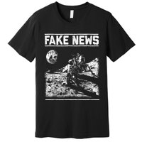 Moon Landing Hoax Apollo 11 1969 Conspiracy Theory Fake News Premium T-Shirt