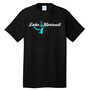 Minimalist Lake Hartwell Georgia South Carolina Tall T-Shirt