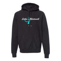 Minimalist Lake Hartwell Georgia South Carolina Premium Hoodie