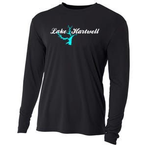 Minimalist Lake Hartwell Georgia South Carolina Cooling Performance Long Sleeve Crew