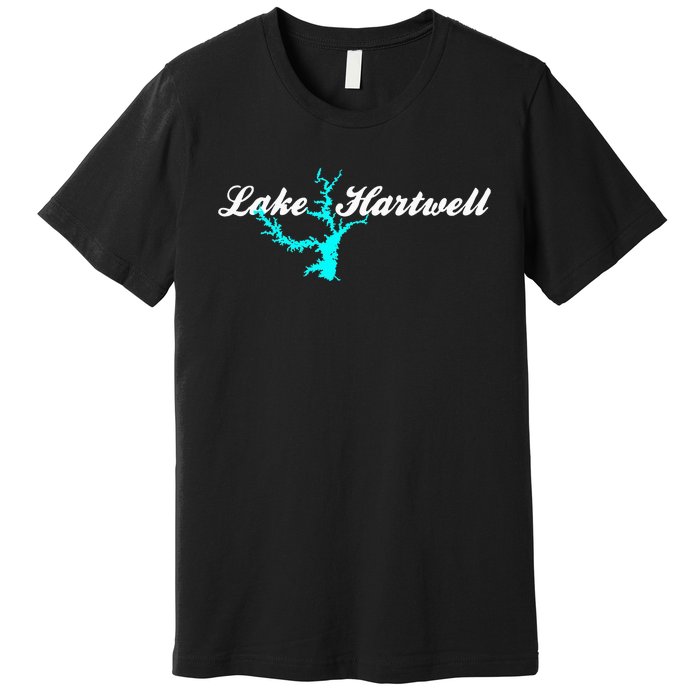 Minimalist Lake Hartwell Georgia South Carolina Premium T-Shirt