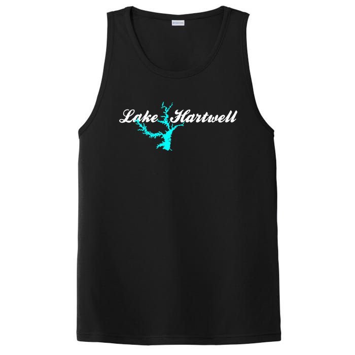 Minimalist Lake Hartwell Georgia South Carolina PosiCharge Competitor Tank