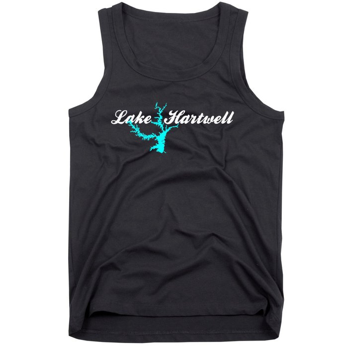 Minimalist Lake Hartwell Georgia South Carolina Tank Top