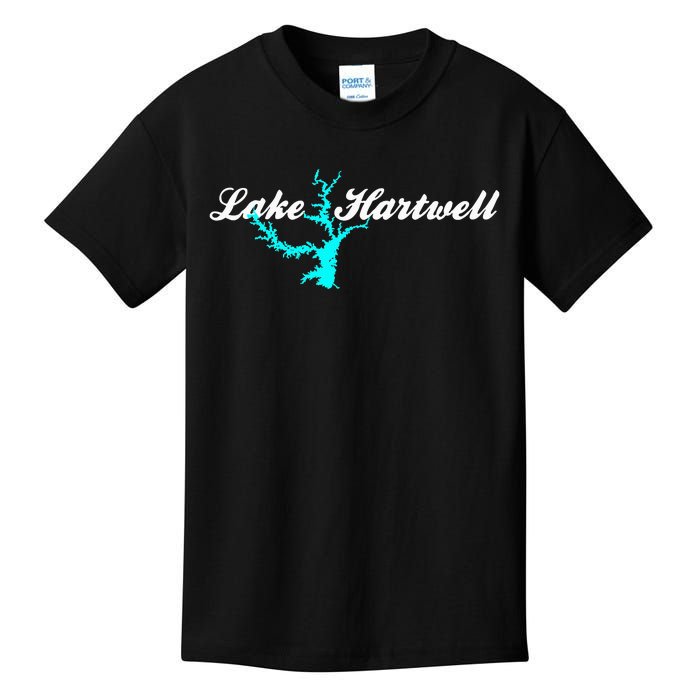 Minimalist Lake Hartwell Georgia South Carolina Kids T-Shirt