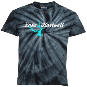 Minimalist Lake Hartwell Georgia South Carolina Kids Tie-Dye T-Shirt