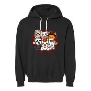 My Little Horror Crew Halloween Cats Garment-Dyed Fleece Hoodie