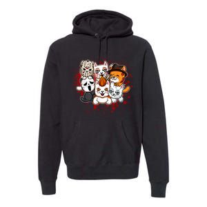 My Little Horror Crew Halloween Cats Premium Hoodie