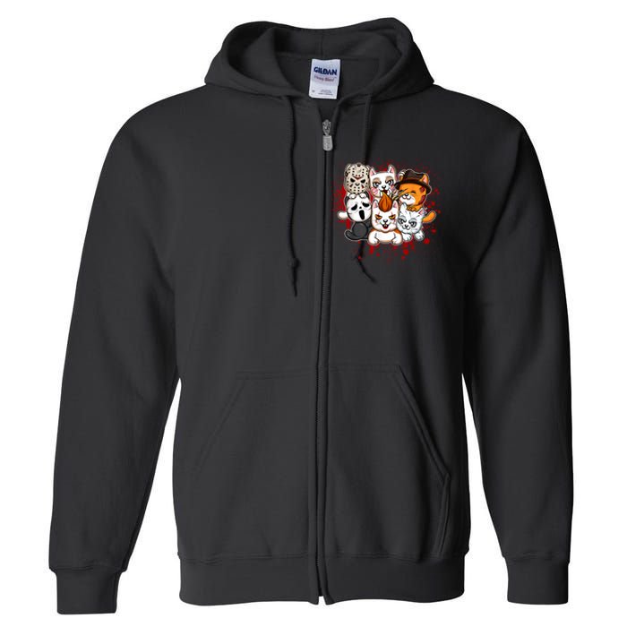 My Little Horror Crew Halloween Cats Full Zip Hoodie