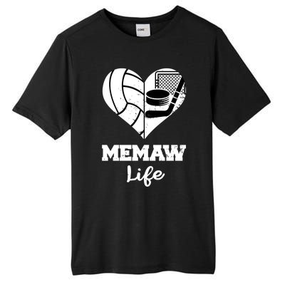 Memaw Life Heart Funny Volleyball Hockey Memaw Gift Tall Fusion ChromaSoft Performance T-Shirt