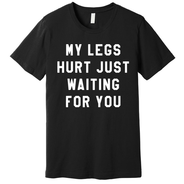 My Legs Hurt Just Waiting Marathon Watching Premium T-Shirt