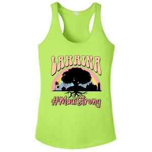 Maui Lahaina Hawaii Banyan Tree Strong Ladies PosiCharge Competitor Racerback Tank