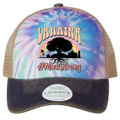 Maui Lahaina Hawaii Banyan Tree Strong Legacy Tie Dye Trucker Hat