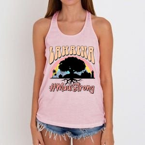 Maui Lahaina Hawaii Banyan Tree Strong Women's Knotted Racerback Tank