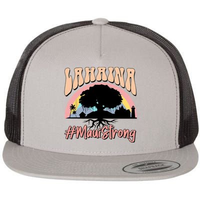 Maui Lahaina Hawaii Banyan Tree Strong Flat Bill Trucker Hat