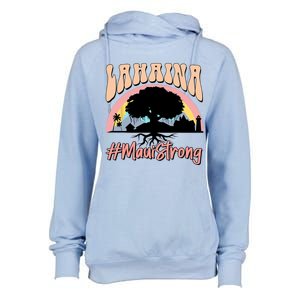 Maui Lahaina Hawaii Banyan Tree Strong Womens Funnel Neck Pullover Hood