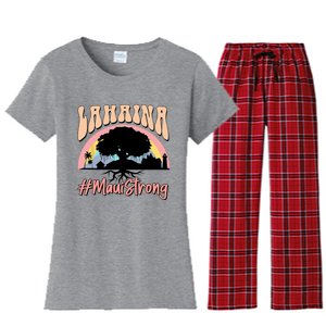 Maui Lahaina Hawaii Banyan Tree Strong Women's Flannel Pajama Set