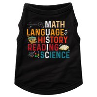Math Language History Reading Science Music Teacher Funny Doggie Tank