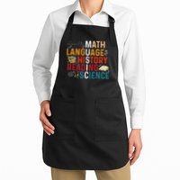 Math Language History Reading Science Music Teacher Funny Apron