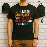 Math Language History Reading Science Music Teacher Funny T-Shirt