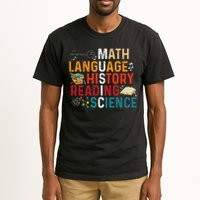 Math Language History Reading Science Music Teacher Funny Tall T-Shirt