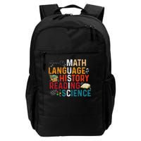 Math Language History Reading Science Music Teacher Funny Backpack
