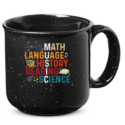 Math Language History Reading Science Music Teacher Funny 15oz Campfire Ceramic Mug