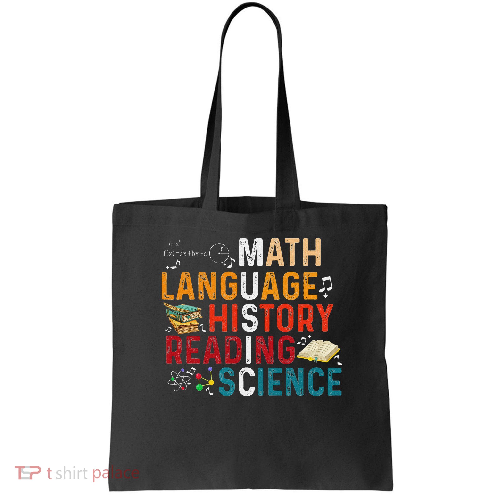Math Language History Reading Science Music Teacher Funny Bag