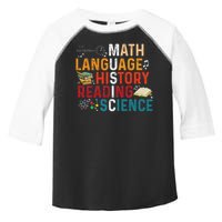 Math Language History Reading Science Music Teacher Funny Toddler Fine Jersey T-Shirt