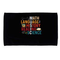 Math Language History Reading Science Music Teacher Funny Microfiber Hand Towel