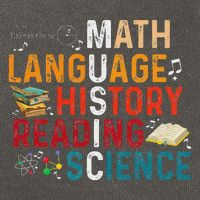 Math Language History Reading Science Music Teacher Funny Cotton Canvas Backpack