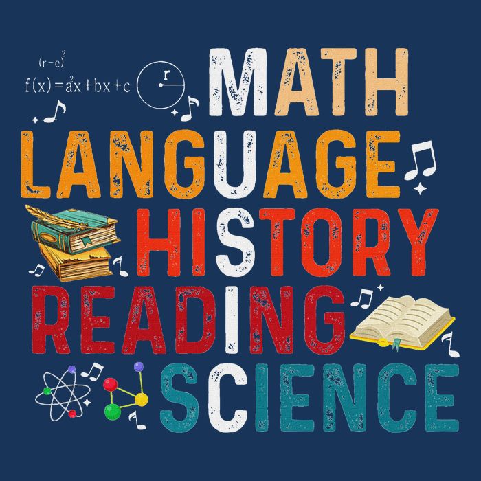Math Language History Reading Science Music Teacher Funny Infant Baby Jersey Bodysuit