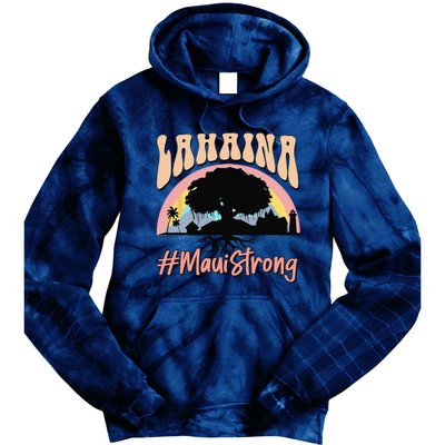 Maui Lahaina Hawaii Banyan Tree Strong Tie Dye Hoodie