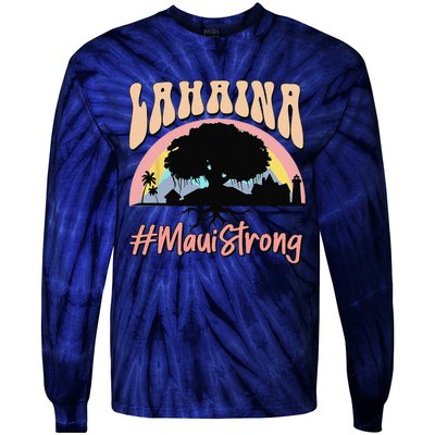 Maui Lahaina Hawaii Banyan Tree Strong Tie-Dye Long Sleeve Shirt