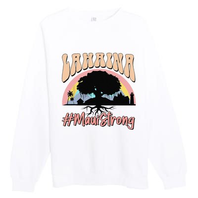 Maui Lahaina Hawaii Banyan Tree Strong Premium Crewneck Sweatshirt