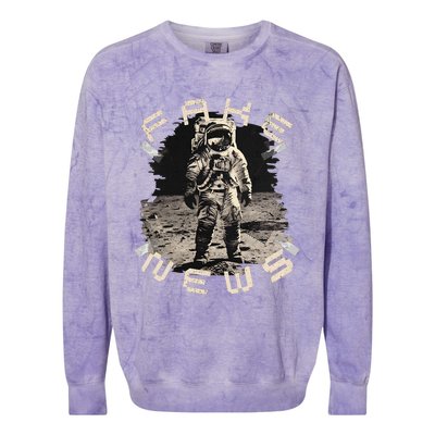 Moon Landing Hoax Apollo 11 Conspiracy Theory Fake News  Colorblast Crewneck Sweatshirt